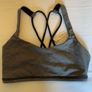 Lululemon Sports Bra Gray and Black Size 2